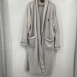 Men's Polo Ralph Lauren Fleece‎ Bath Robe Gray L/XL
